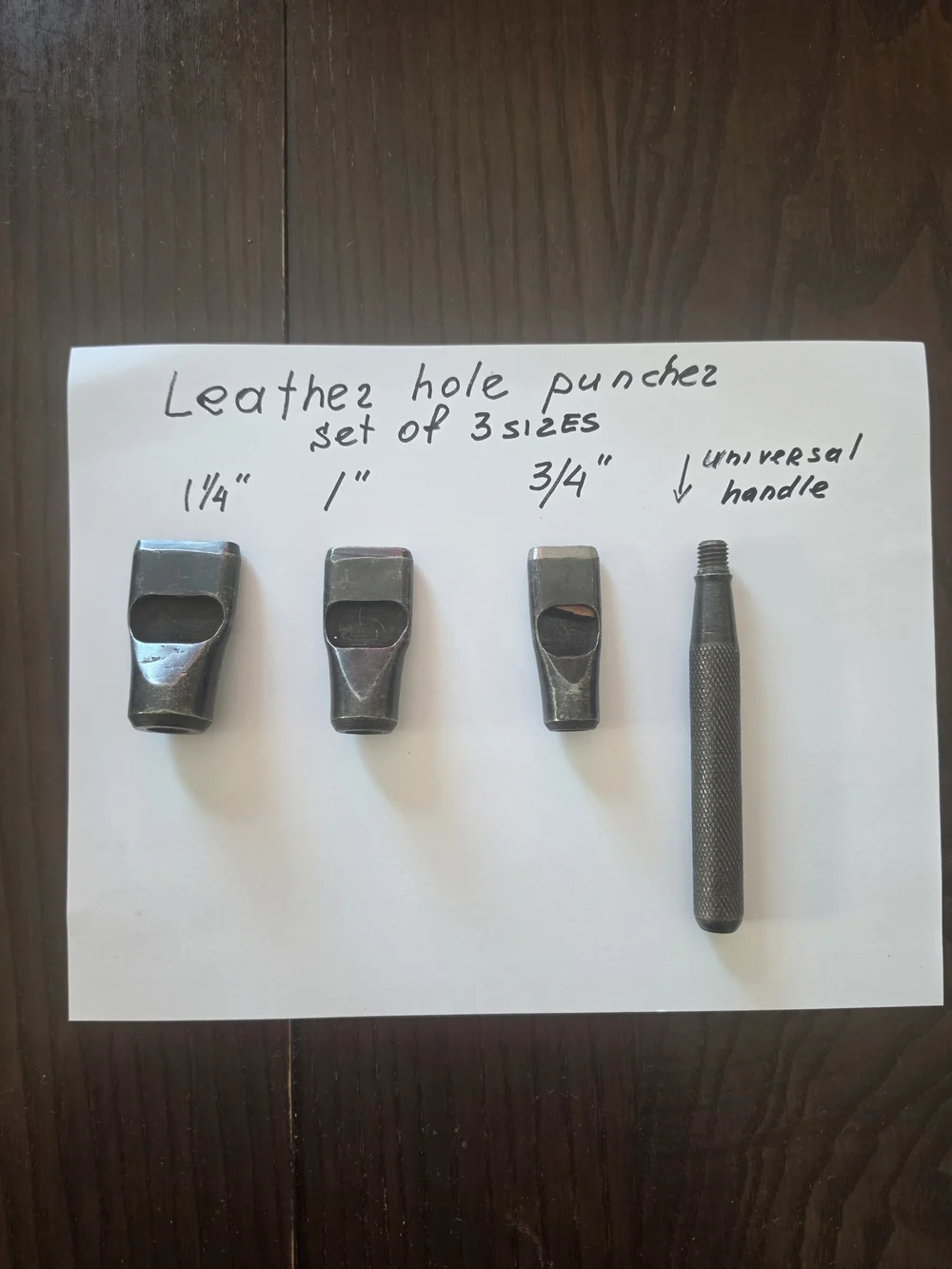 Universal Leather Hole Punch Set - Black